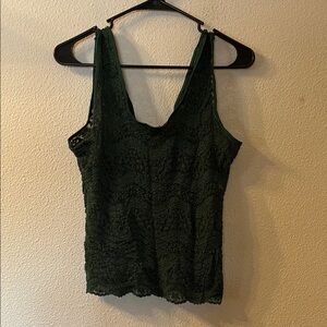 Escapades green lace tank top